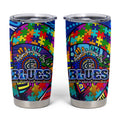 Autism Awareness Australia Carlton Blues Tumbler Cup Aboriginal Indigenous Art