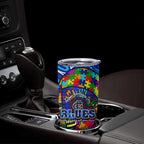 Autism Awareness Australia Carlton Blues Tumbler Cup Aboriginal Indigenous Art