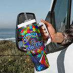 Autism Awareness Australia Carlton Blues Tumbler With Handle Aboriginal Indigenous Art