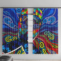 Autism Awareness Australia Carlton Blues Window Curtain Aboriginal Indigenous Art