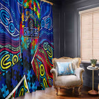 Autism Awareness Australia Carlton Blues Window Curtain Aboriginal Indigenous Art