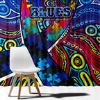Autism Awareness Australia Carlton Blues Window Curtain Aboriginal Indigenous Art
