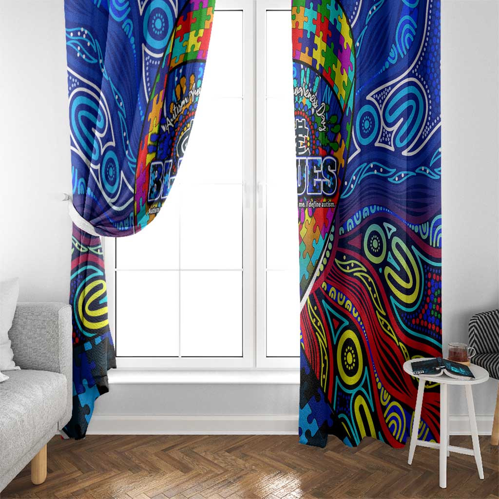 Autism Awareness Australia Carlton Blues Window Curtain Aboriginal Indigenous Art