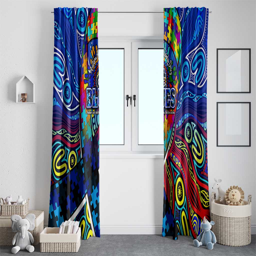 Autism Awareness Australia Carlton Blues Window Curtain Aboriginal Indigenous Art