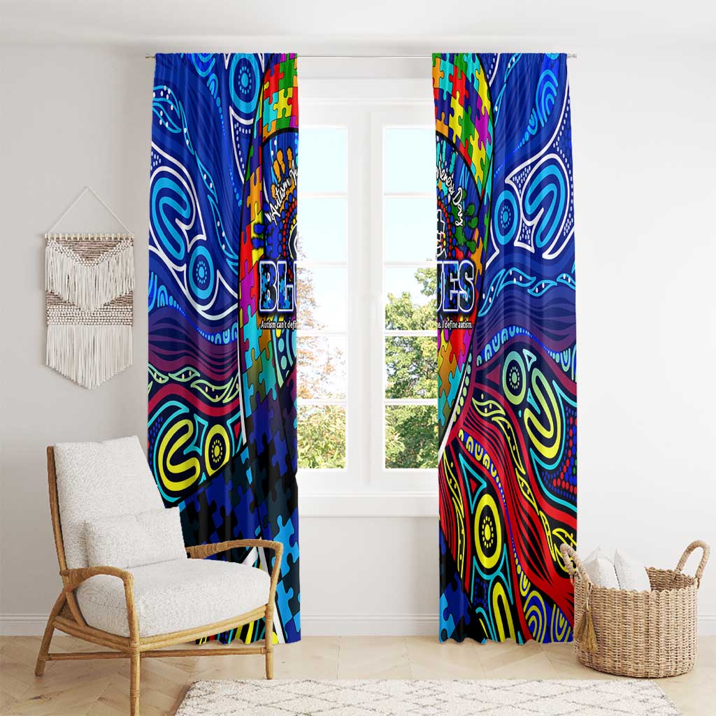Autism Awareness Australia Carlton Blues Window Curtain Aboriginal Indigenous Art
