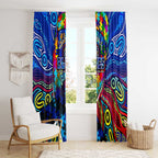 Autism Awareness Australia Carlton Blues Window Curtain Aboriginal Indigenous Art