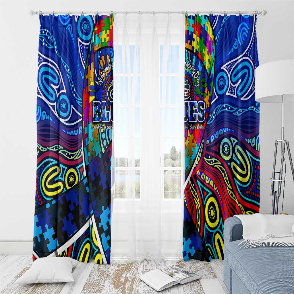 Autism Awareness Australia Carlton Blues Window Curtain Aboriginal Indigenous Art
