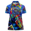 Autism Awareness Australia Carlton Blues Women Polo Shirt Aboriginal Indigenous Art