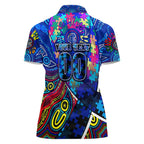 Autism Awareness Australia Carlton Blues Women Polo Shirt Aboriginal Indigenous Art