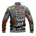 Autism Awareness Australia Collingwood Magpies Baseball Jacket Aboriginal Indigenous Art