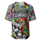 Autism Awareness Australia Collingwood Magpies Baseball Jersey Aboriginal Indigenous Art