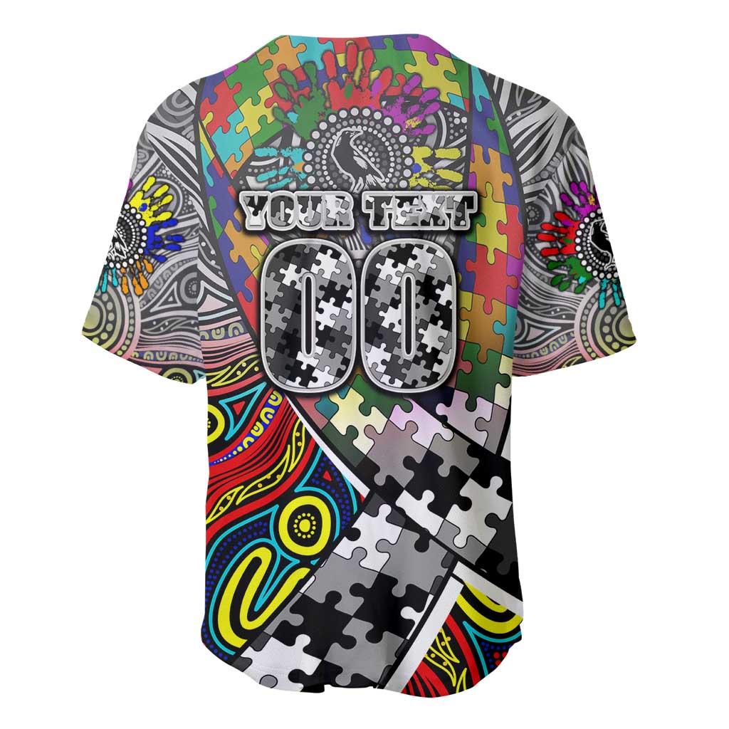 Autism Awareness Australia Collingwood Magpies Baseball Jersey Aboriginal Indigenous Art