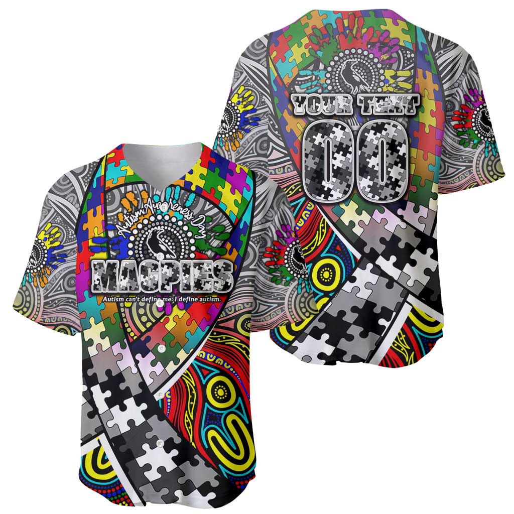 Autism Awareness Australia Collingwood Magpies Baseball Jersey Aboriginal Indigenous Art