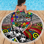 Autism Awareness Australia Collingwood Magpies Beach Blanket Aboriginal Indigenous Art
