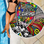 Autism Awareness Australia Collingwood Magpies Beach Blanket Aboriginal Indigenous Art