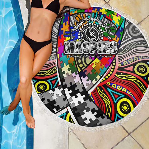 Autism Awareness Australia Collingwood Magpies Beach Blanket Aboriginal Indigenous Art
