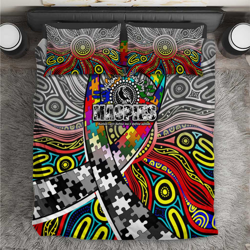 Autism Awareness Australia Collingwood Magpies Bedding Set Aboriginal Indigenous Art