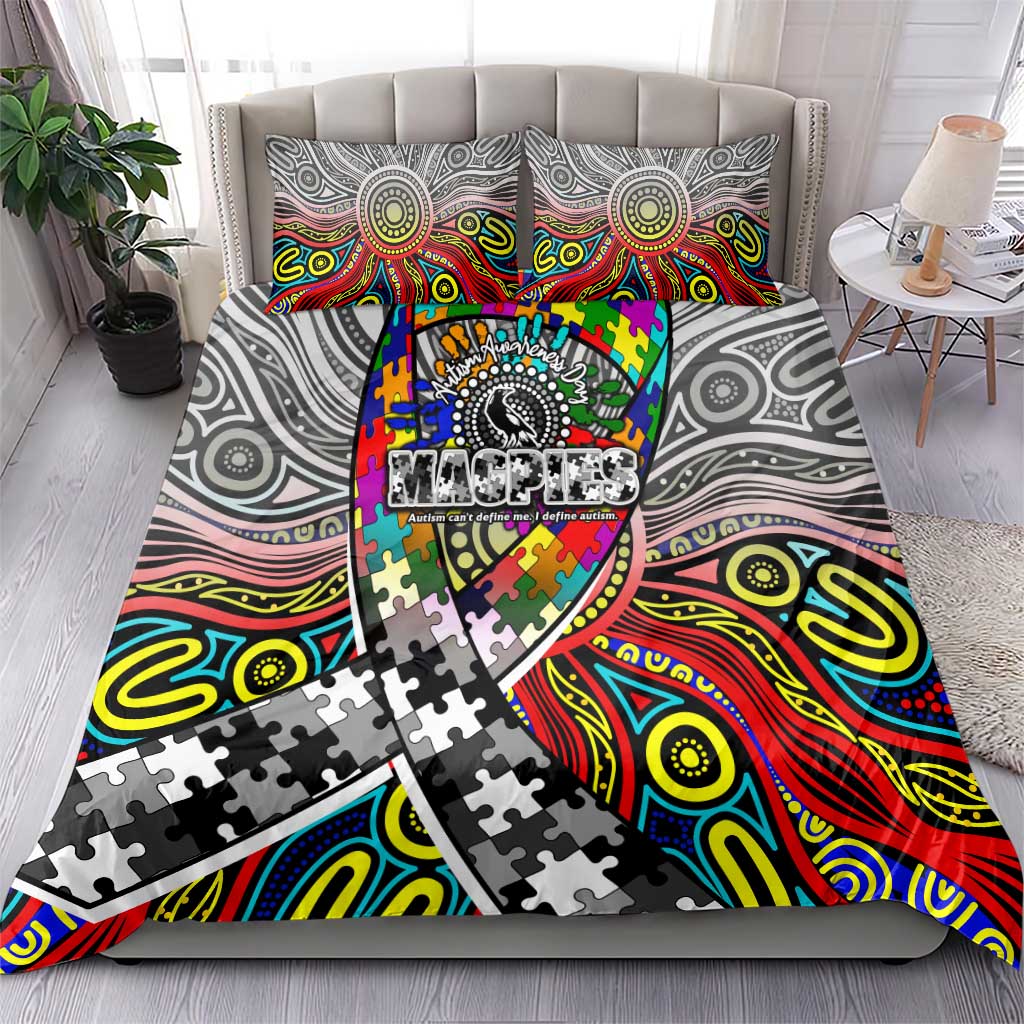Autism Awareness Australia Collingwood Magpies Bedding Set Aboriginal Indigenous Art