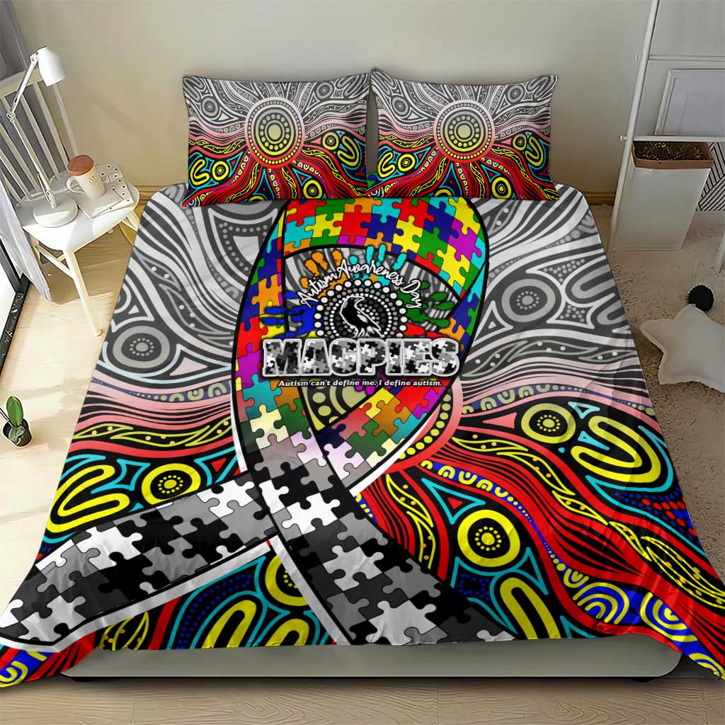 Autism Awareness Australia Collingwood Magpies Bedding Set Aboriginal Indigenous Art