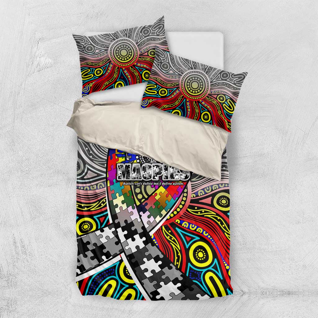 Autism Awareness Australia Collingwood Magpies Bedding Set Aboriginal Indigenous Art