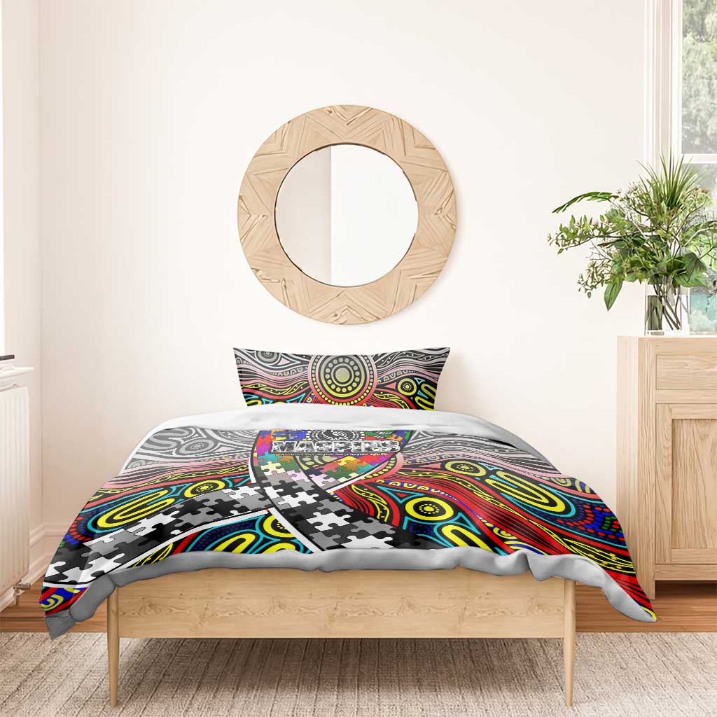 Autism Awareness Australia Collingwood Magpies Bedding Set Aboriginal Indigenous Art