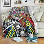 Autism Awareness Australia Collingwood Magpies Blanket Aboriginal Indigenous Art