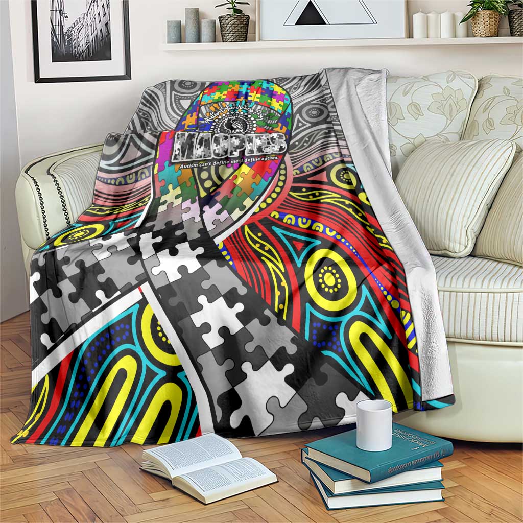 Autism Awareness Australia Collingwood Magpies Blanket Aboriginal Indigenous Art