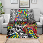 Autism Awareness Australia Collingwood Magpies Blanket Aboriginal Indigenous Art