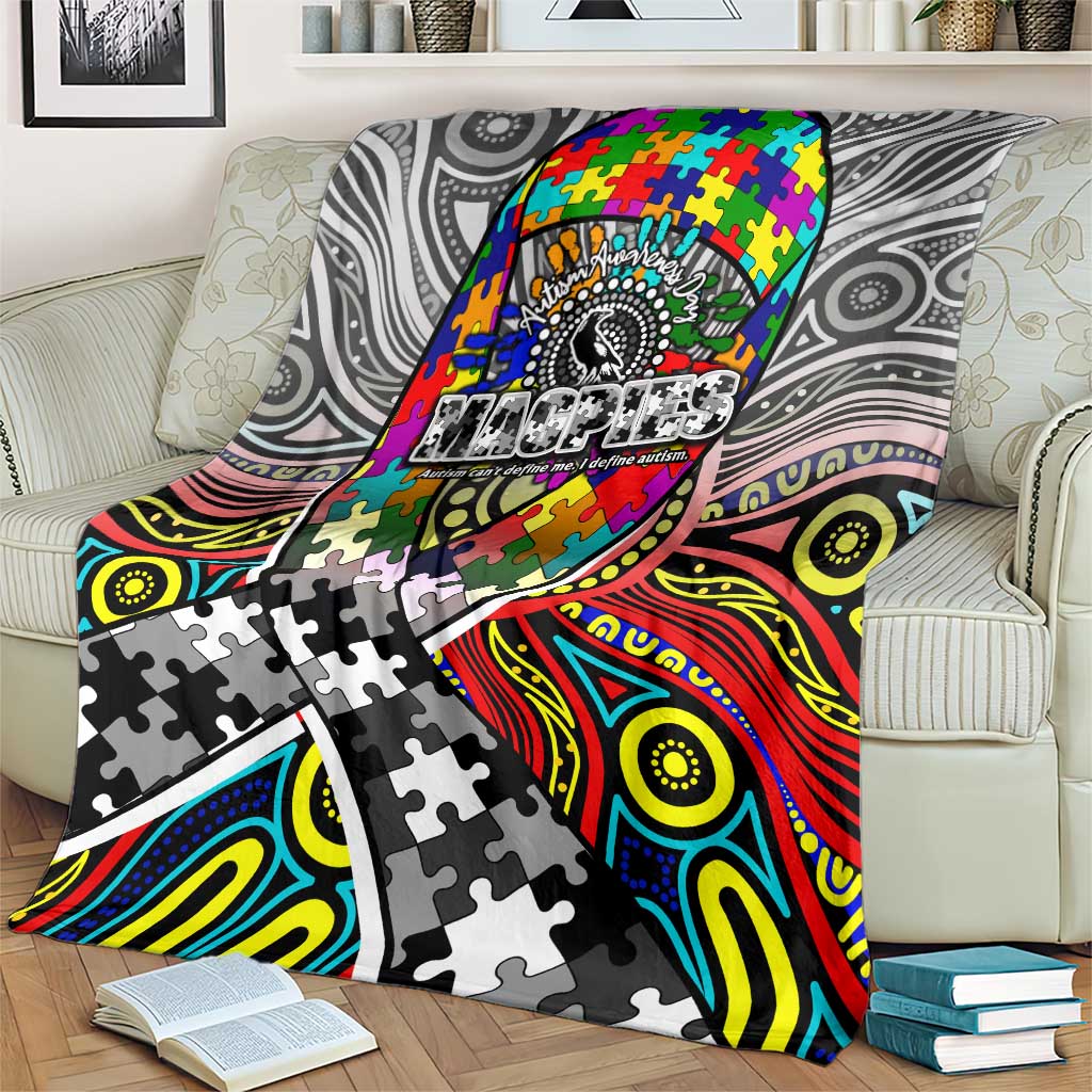 Autism Awareness Australia Collingwood Magpies Blanket Aboriginal Indigenous Art