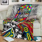 Autism Awareness Australia Collingwood Magpies Blanket Aboriginal Indigenous Art