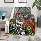 Autism Awareness Australia Collingwood Magpies Blanket Aboriginal Indigenous Art