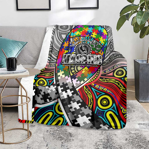 Autism Awareness Australia Collingwood Magpies Blanket Aboriginal Indigenous Art