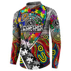 Autism Awareness Australia Collingwood Magpies Button Sweatshirt Aboriginal Indigenous Art