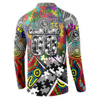 Autism Awareness Australia Collingwood Magpies Button Sweatshirt Aboriginal Indigenous Art