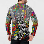 Autism Awareness Australia Collingwood Magpies Button Sweatshirt Aboriginal Indigenous Art