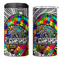 Autism Awareness Australia Collingwood Magpies 4 in 1 Can Cooler Tumbler Aboriginal Indigenous Art