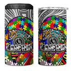 Autism Awareness Australia Collingwood Magpies 4 in 1 Can Cooler Tumbler Aboriginal Indigenous Art