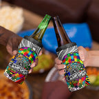 Autism Awareness Australia Collingwood Magpies 4 in 1 Can Cooler Tumbler Aboriginal Indigenous Art