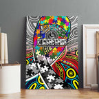 Autism Awareness Australia Collingwood Magpies Canvas Wall Art Aboriginal Indigenous Art