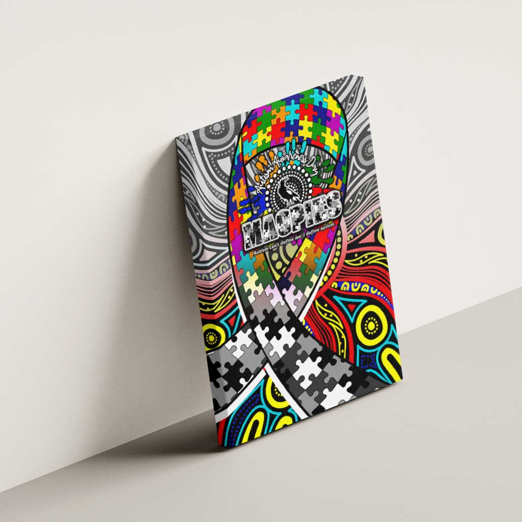 Autism Awareness Australia Collingwood Magpies Canvas Wall Art Aboriginal Indigenous Art