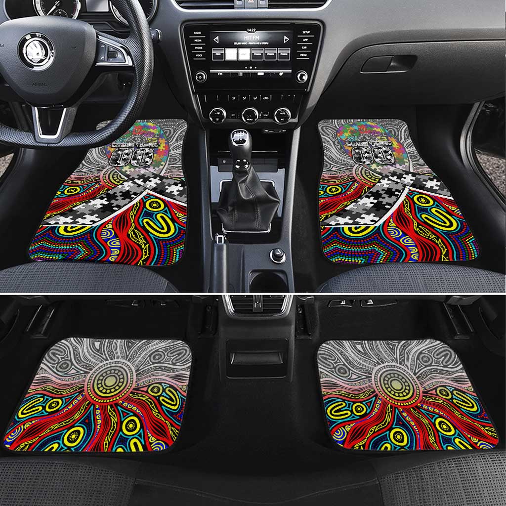 Autism Awareness Australia Collingwood Magpies Car Mats Aboriginal Indigenous Art
