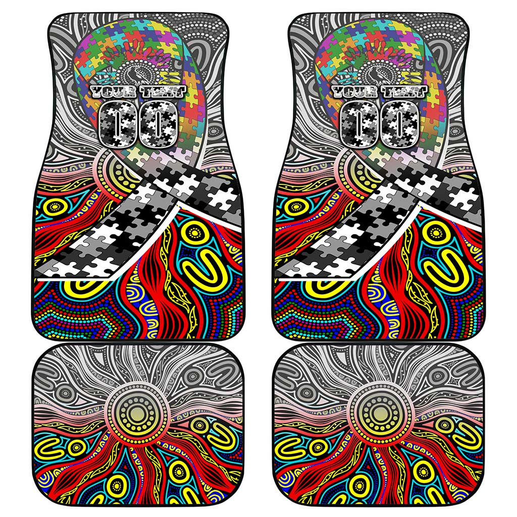 Autism Awareness Australia Collingwood Magpies Car Mats Aboriginal Indigenous Art