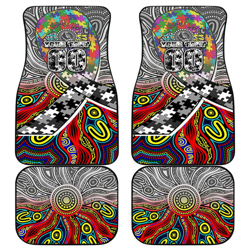 Autism Awareness Australia Collingwood Magpies Car Mats Aboriginal Indigenous Art
