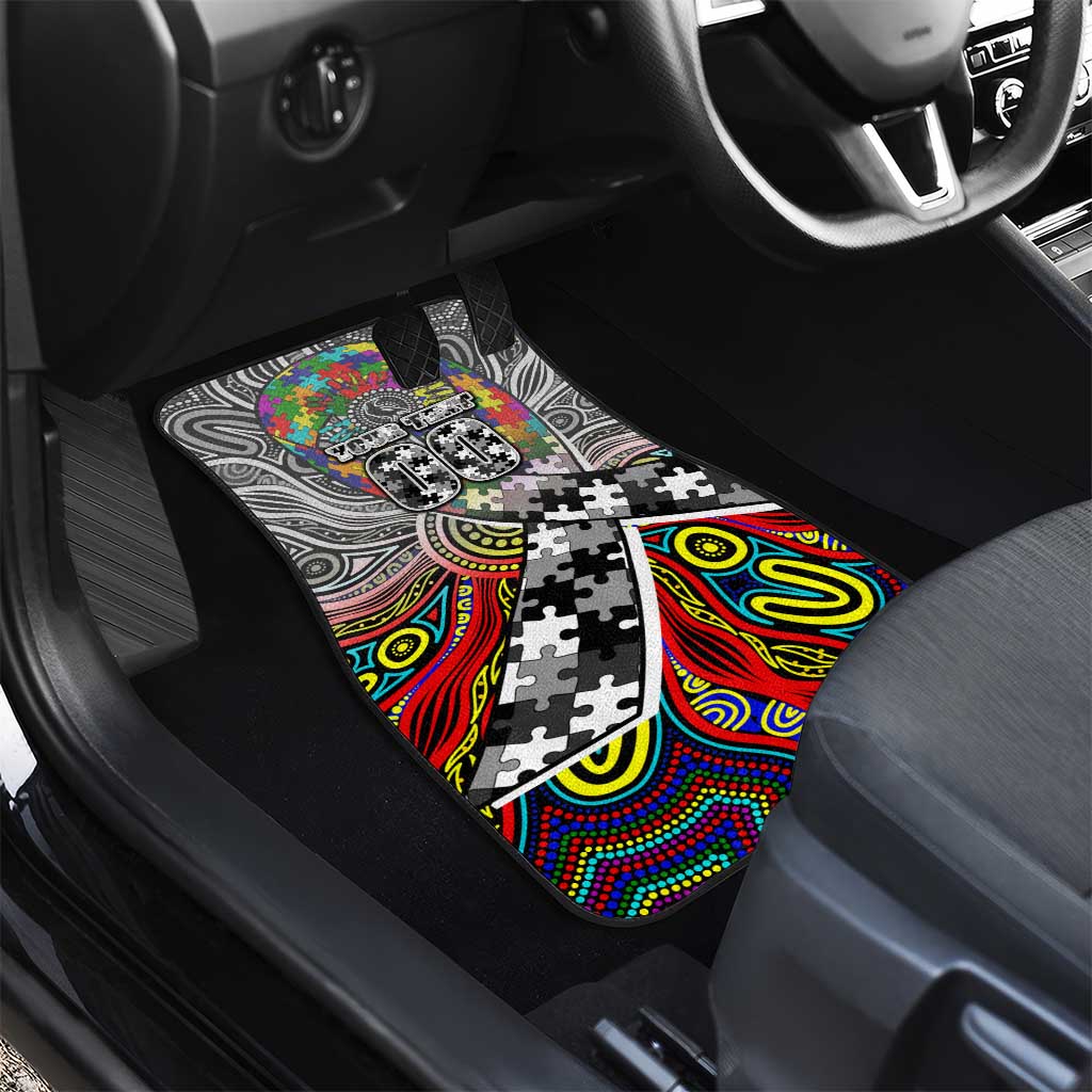 Autism Awareness Australia Collingwood Magpies Car Mats Aboriginal Indigenous Art