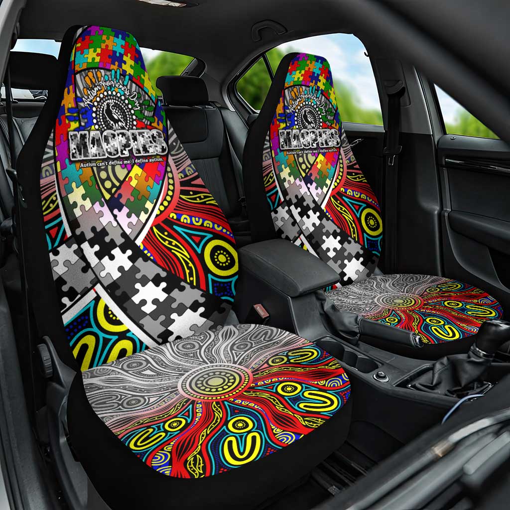 Autism Awareness Australia Collingwood Magpies Car Seat Cover Aboriginal Indigenous Art