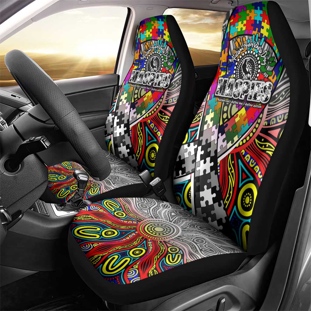 Autism Awareness Australia Collingwood Magpies Car Seat Cover Aboriginal Indigenous Art