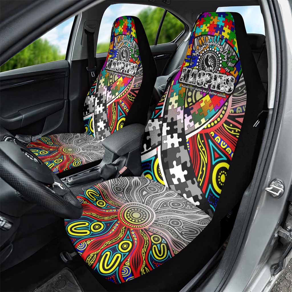 Autism Awareness Australia Collingwood Magpies Car Seat Cover Aboriginal Indigenous Art