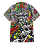 Autism Awareness Australia Collingwood Magpies Family Matching Long Sleeve Bodycon Dress and Hawaiian Shirt Aboriginal Indigenous Art