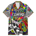 Autism Awareness Australia Collingwood Magpies Family Matching Mermaid Dress and Hawaiian Shirt Aboriginal Indigenous Art