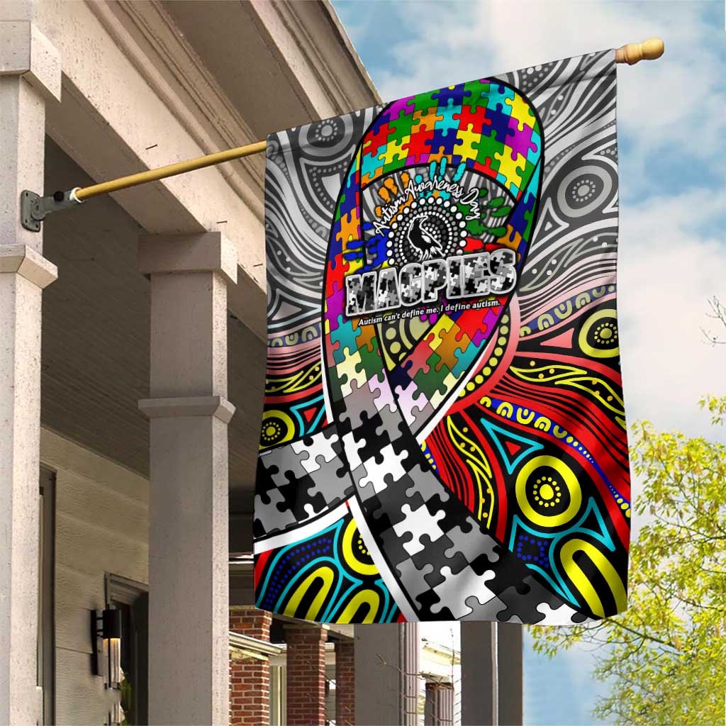 Autism Awareness Australia Collingwood Magpies Garden Flag Aboriginal Indigenous Art